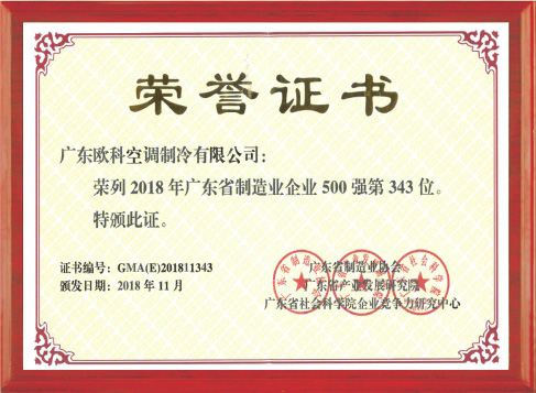 广东省制造业500强企业